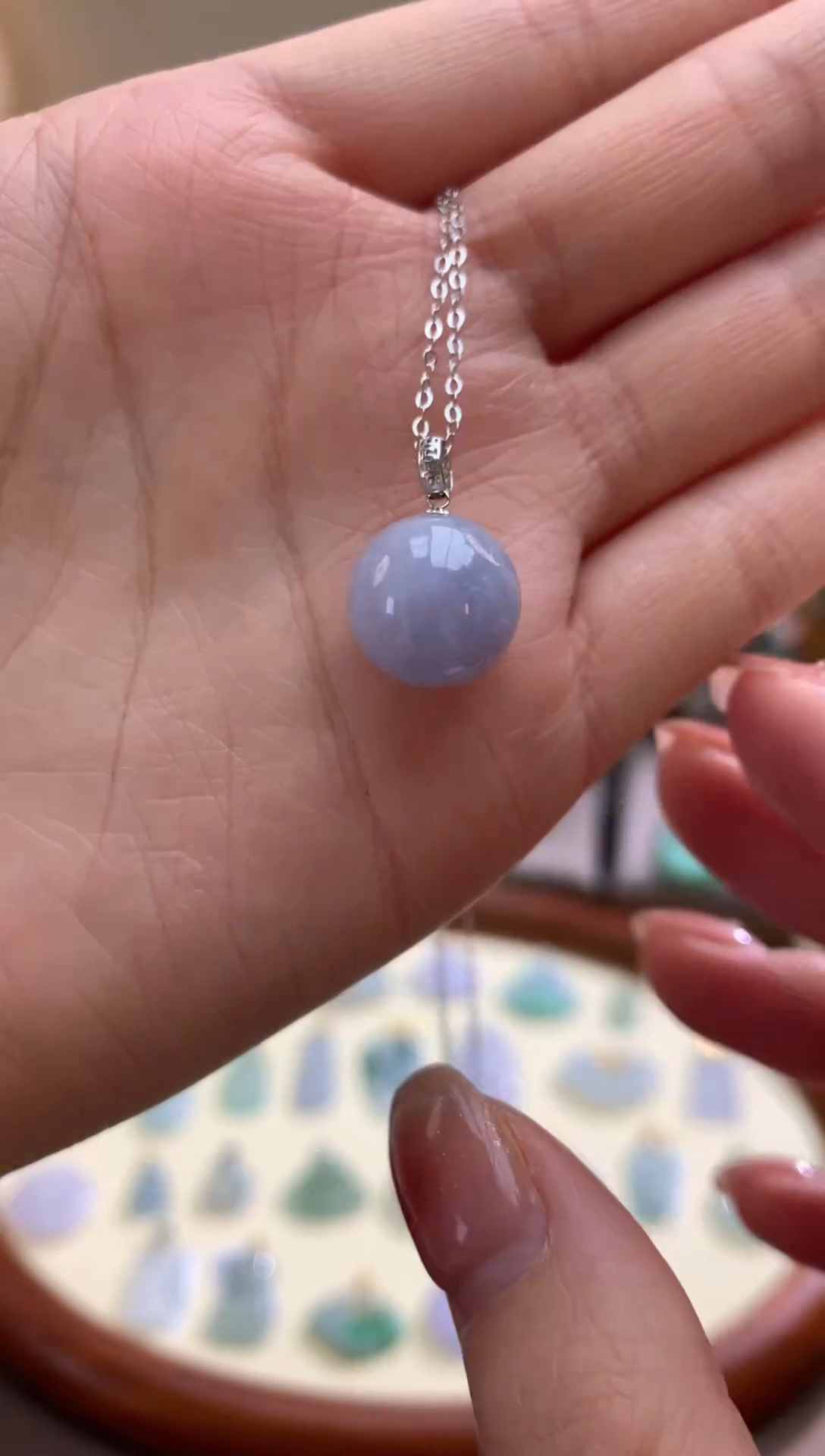 【闪购商品】翡翠颈饰18K金镶嵌珠子