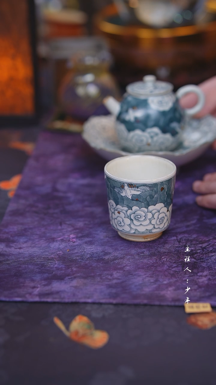 【闪购商品】其他真璞造物 | 釉中彩满工祥云仙鹤点金杯