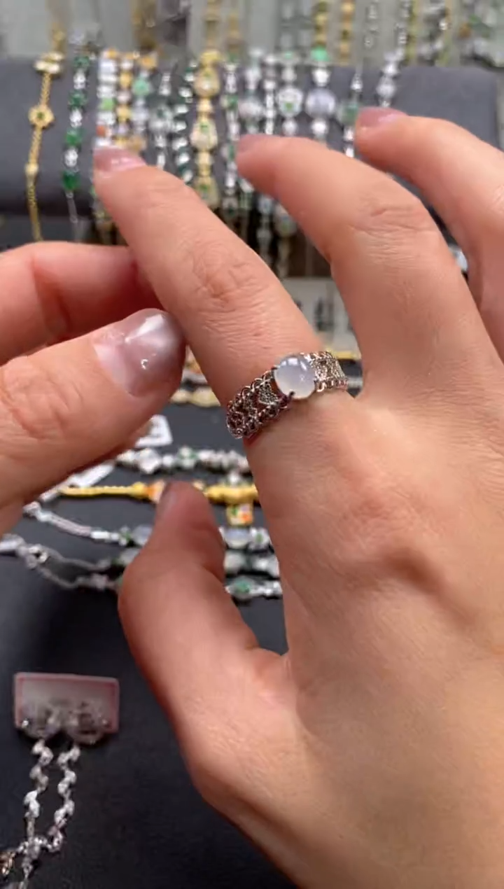 【闪购商品】翡翠戒指银S925镶嵌11111--1