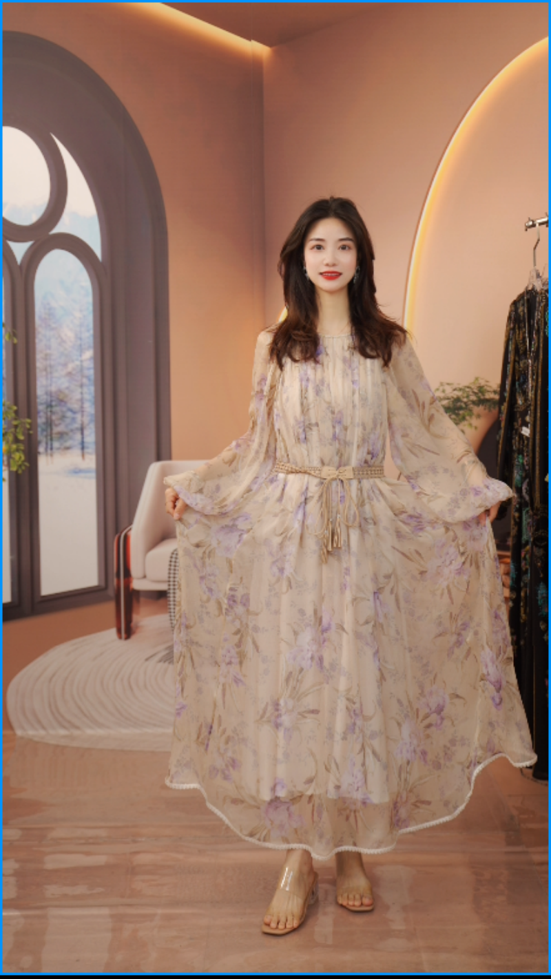 1【2025款 半岛情书】桑蚕丝连衣裙59044-2