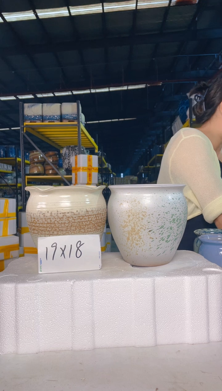 宜兴紫砂粗陶花盆