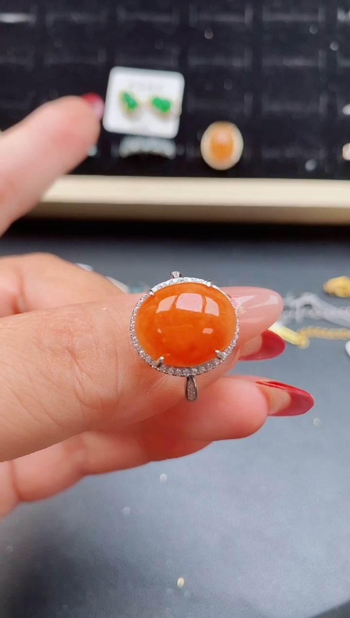 【闪购商品】翡翠戒指银S925镶嵌5085050