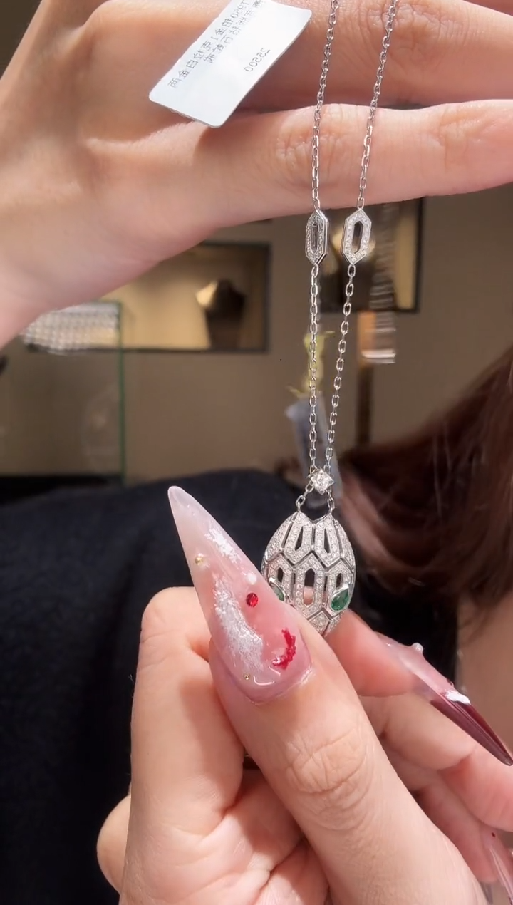 铂Pt950镶嵌项链钻石镂空蛇AY0294-PT-45