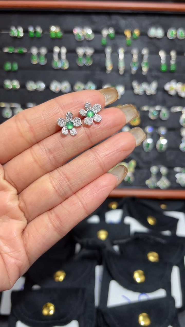 【闪购商品】翡翠颈饰银S925镶嵌蛋面/支持复检/一件