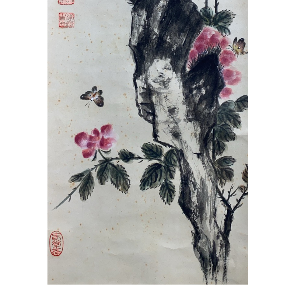 DY3605溥先生 花鸟 纸本66*33 2131