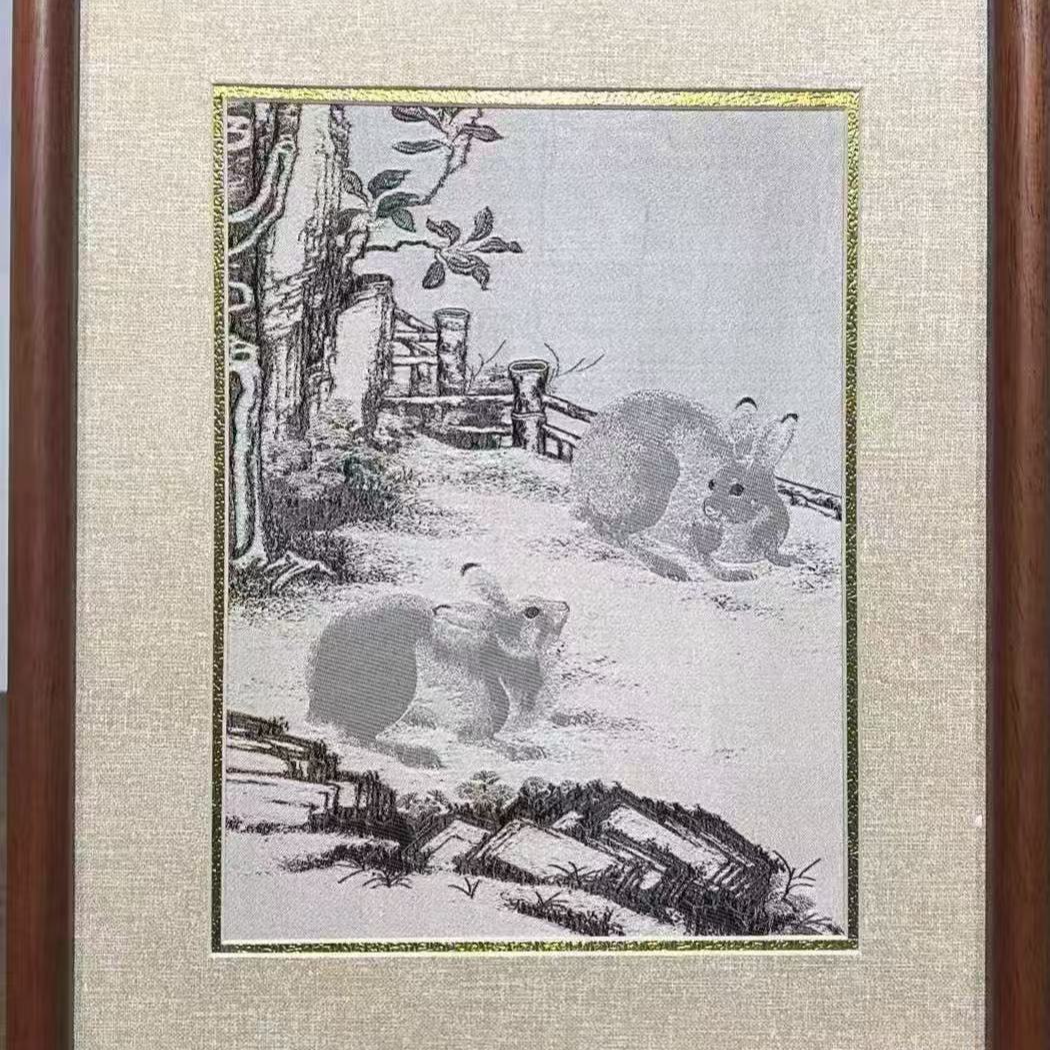 【唐姐姐】蜀锦梧桐双兔图（兔）