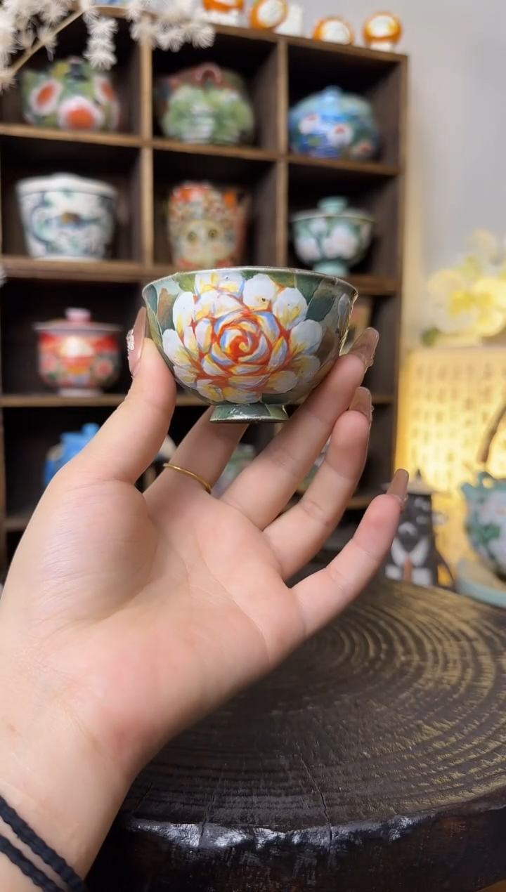 【闪购商品】石一黄玫瑰主人杯