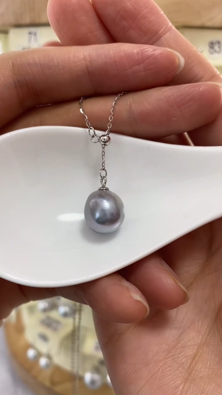 【闪购商品】海水珍珠吊坠(赠链)银S925镶嵌海水珍珠吊坠