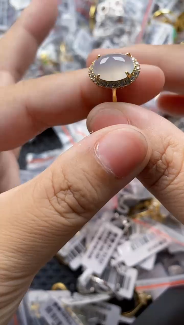 翡翠戒指银S925镶嵌888     4