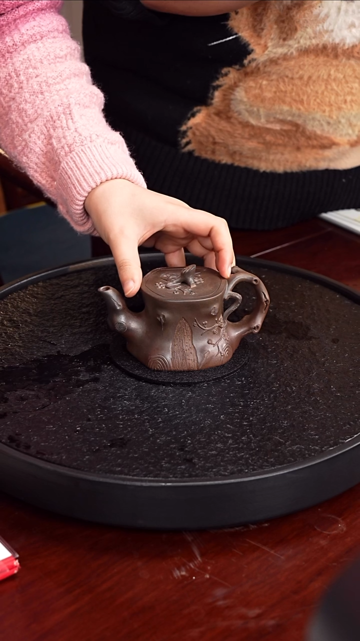 茶壶紫砂潘春芳 梅花桩38  柴烧 200毫升