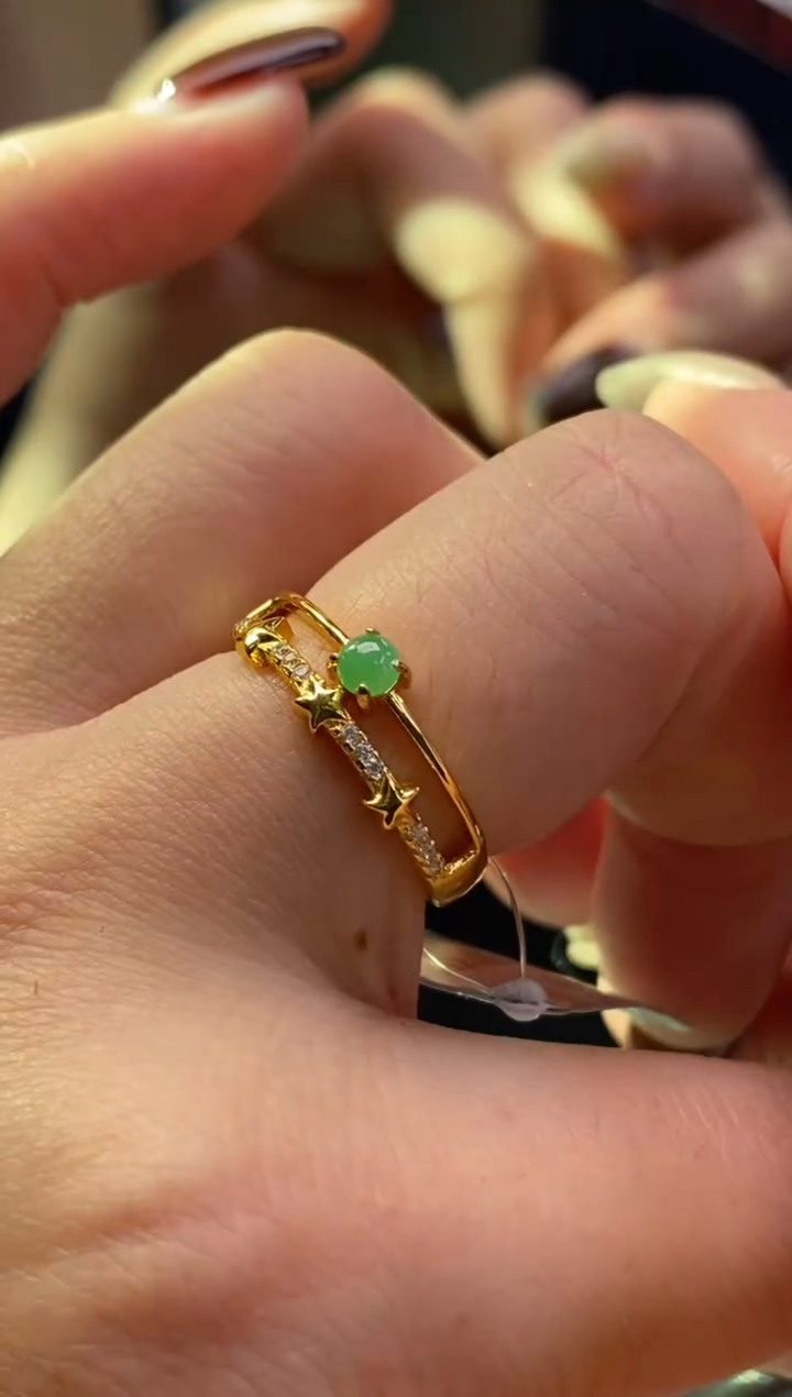 颈饰银S925镶嵌翡翠净货14570