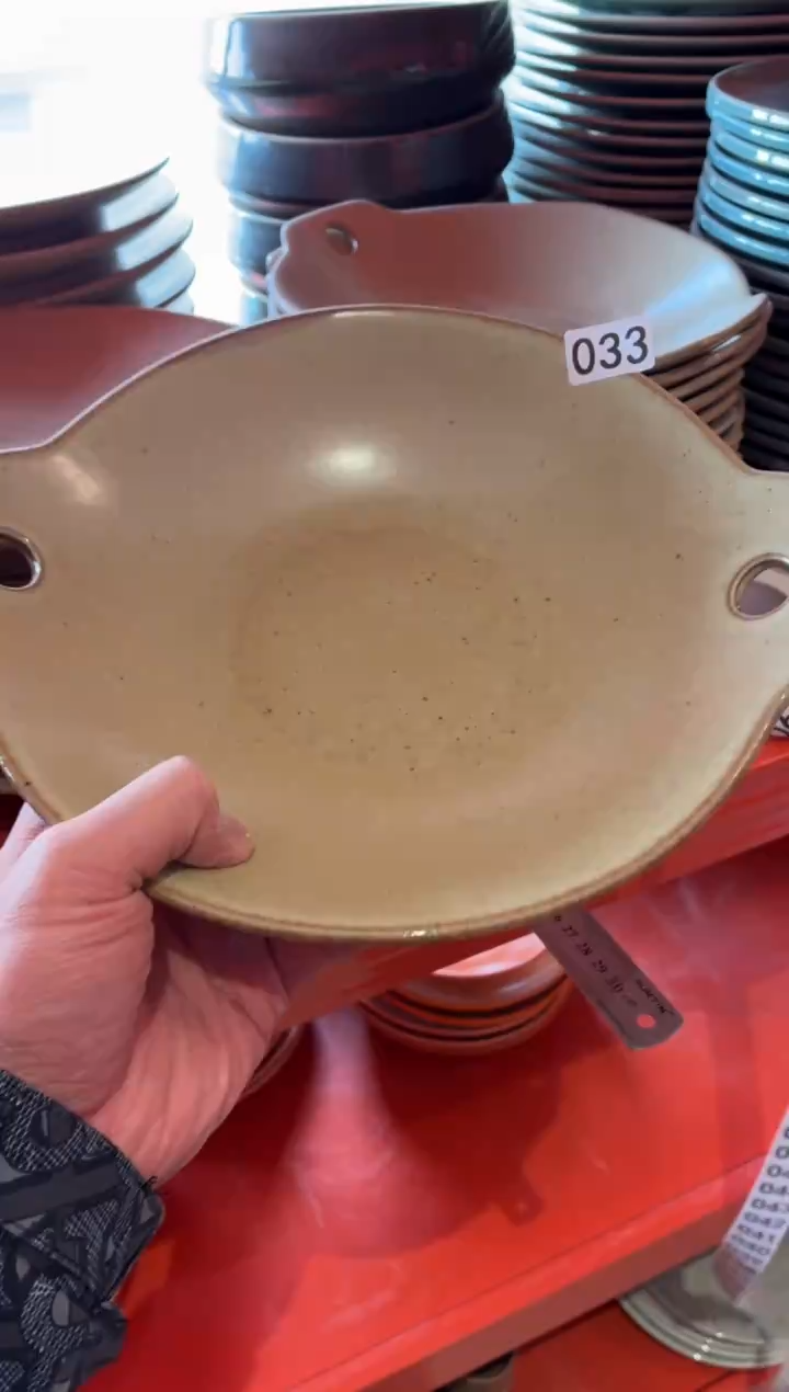 瓷片双****啵33绿影双耳盘1个