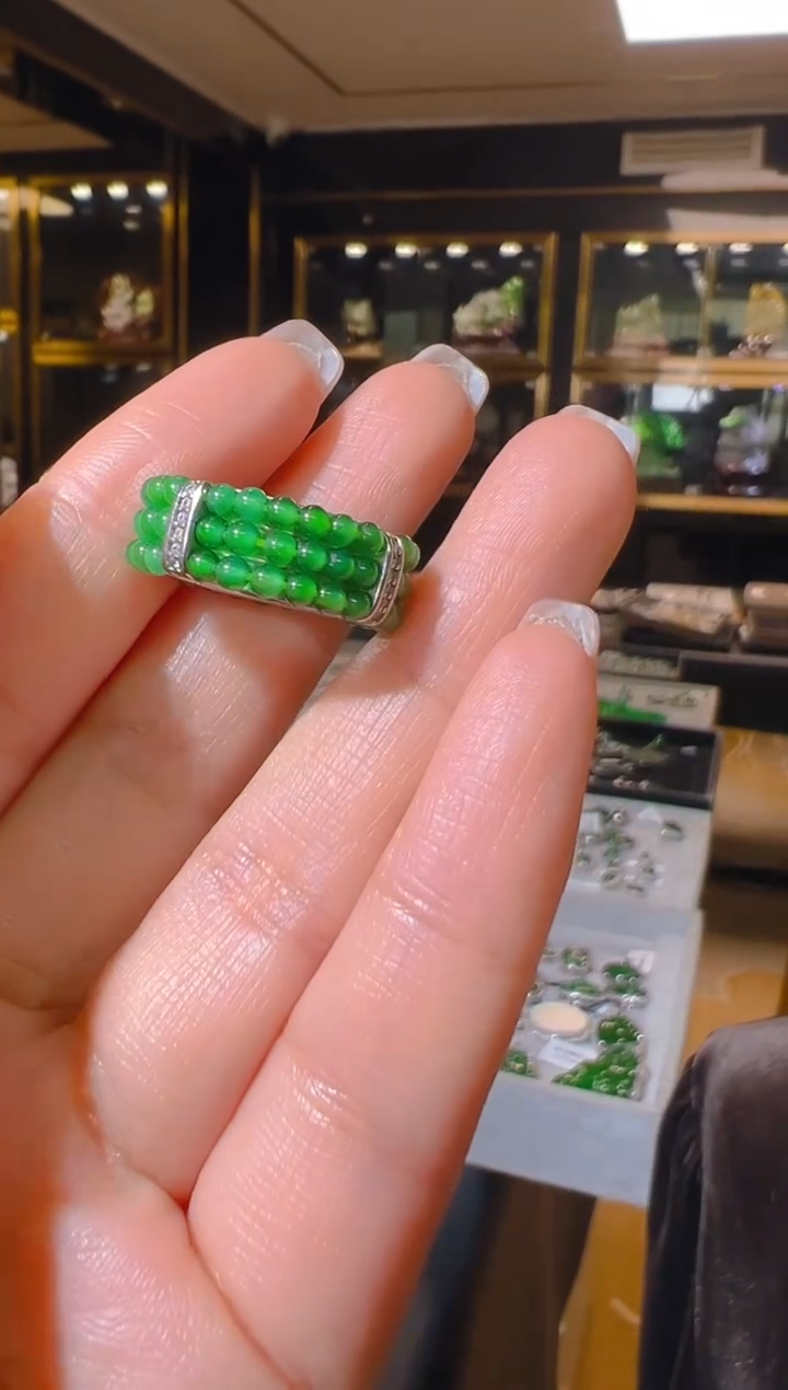 【闪购商品】翡翠戒指银S925镶嵌125 （多样性发货）