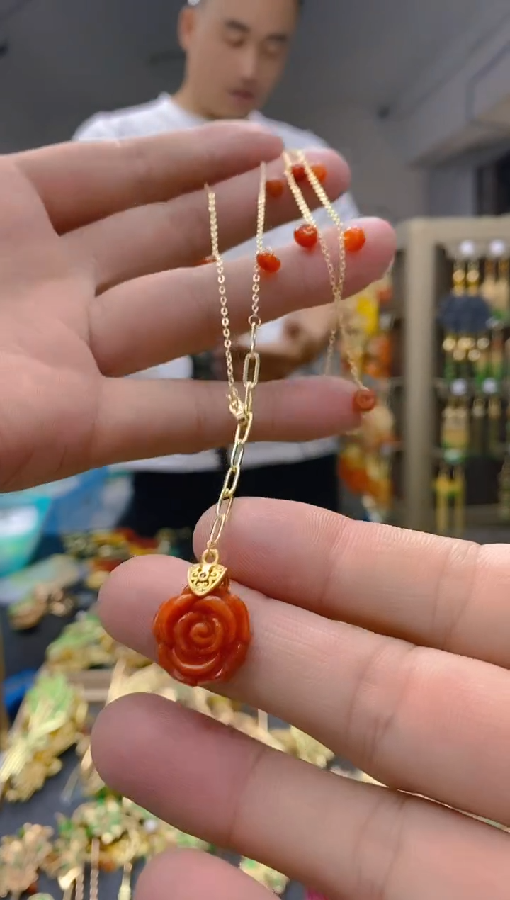 【闪购商品】翡翠耳饰合金228翡翠锁骨链