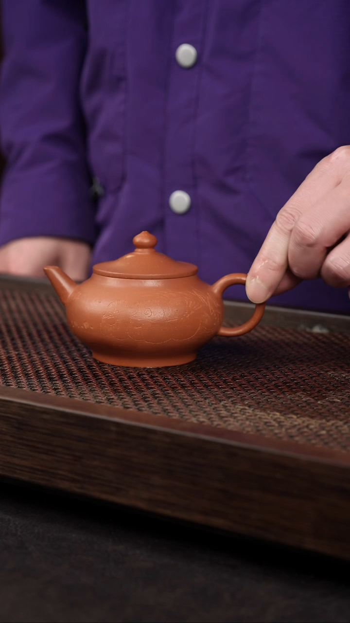 【闪购商品】紫砂茶壶五彩泥刻绘水平