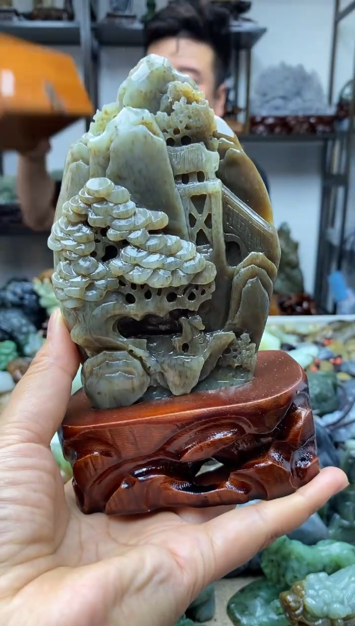 和田玉未镶嵌摆件1