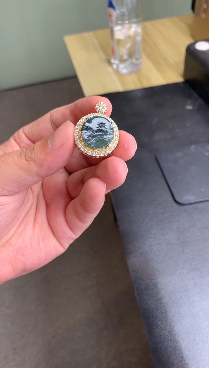 吊坠(不含链)未镶嵌翡翠无事牌-多样性发其一