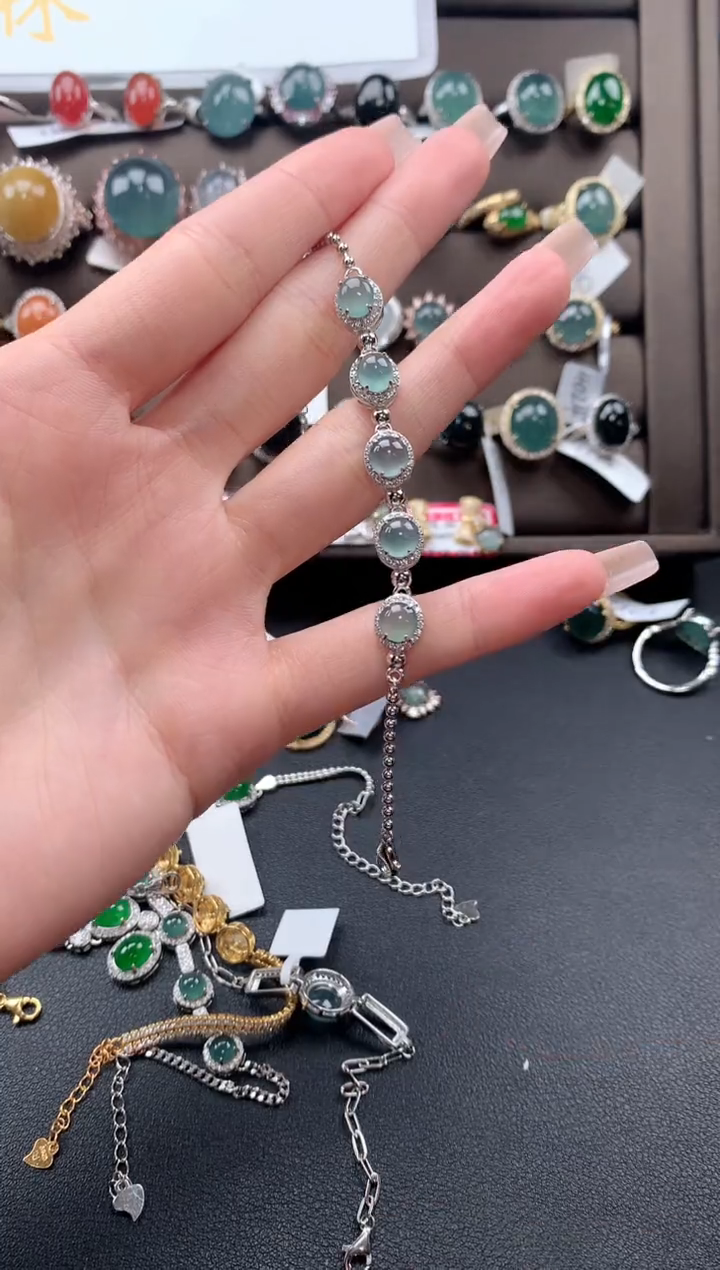 【闪购商品】翡翠戒指银S925镶嵌3424324