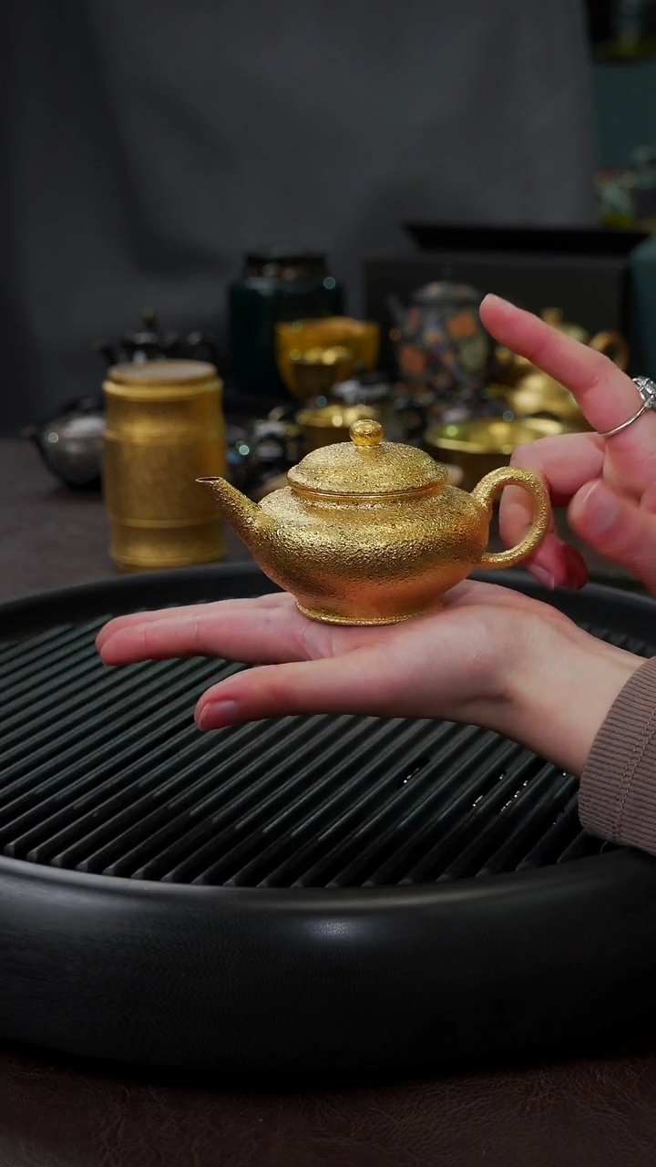 【闪购商品】杯【宜景窑紫砂鎏金】朱泥小品