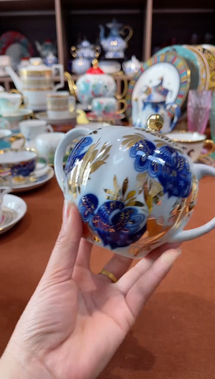 【闪购商品】瓷片金色花园糖罐······