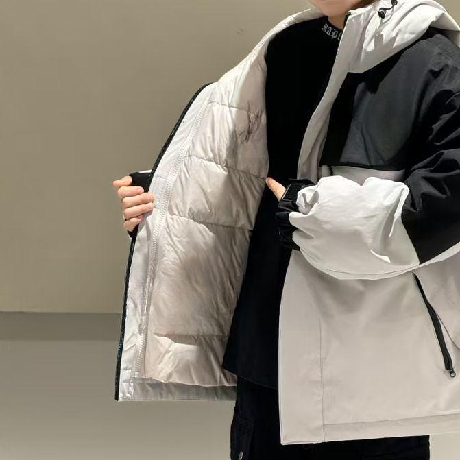 11232丽姐可爱超萌儿童衣服三合一男童拼接羽绒服潮流加厚冬季