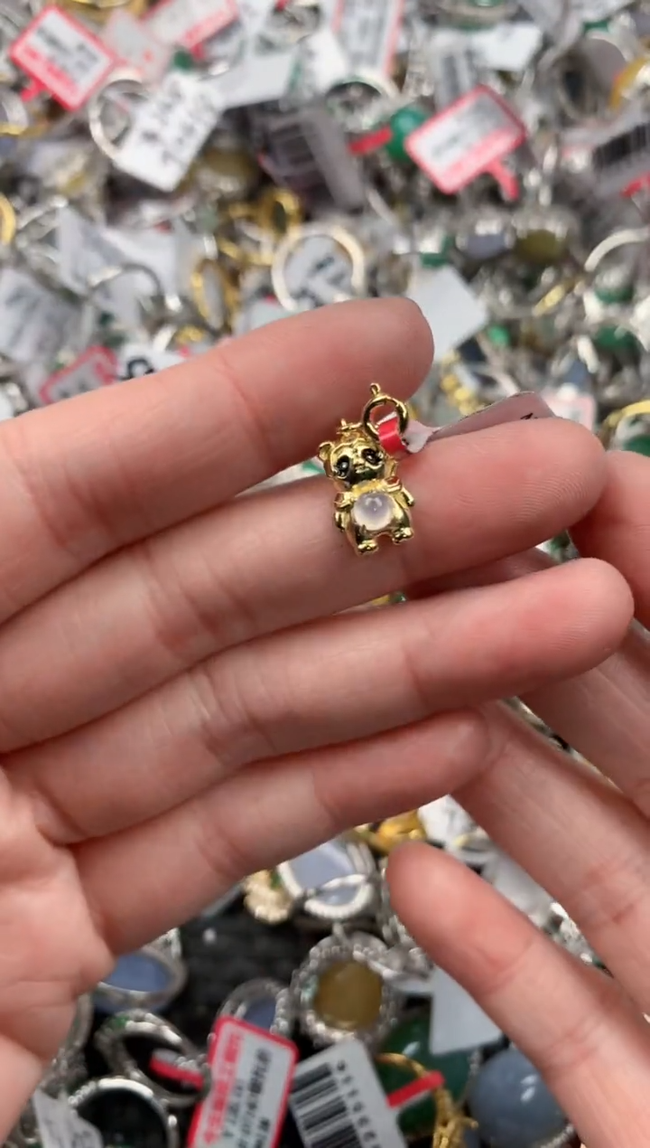 银S925镶嵌戒指翡翠999                 8