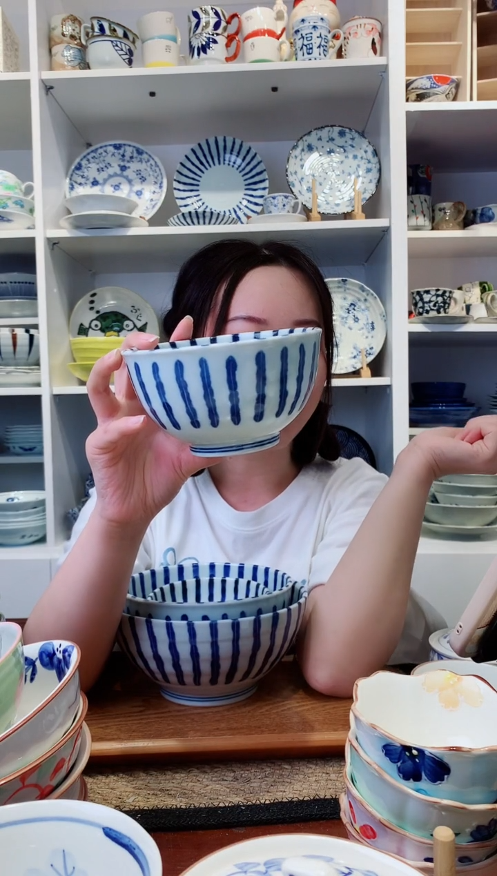 陶瓷浓十草13cm米饭碗