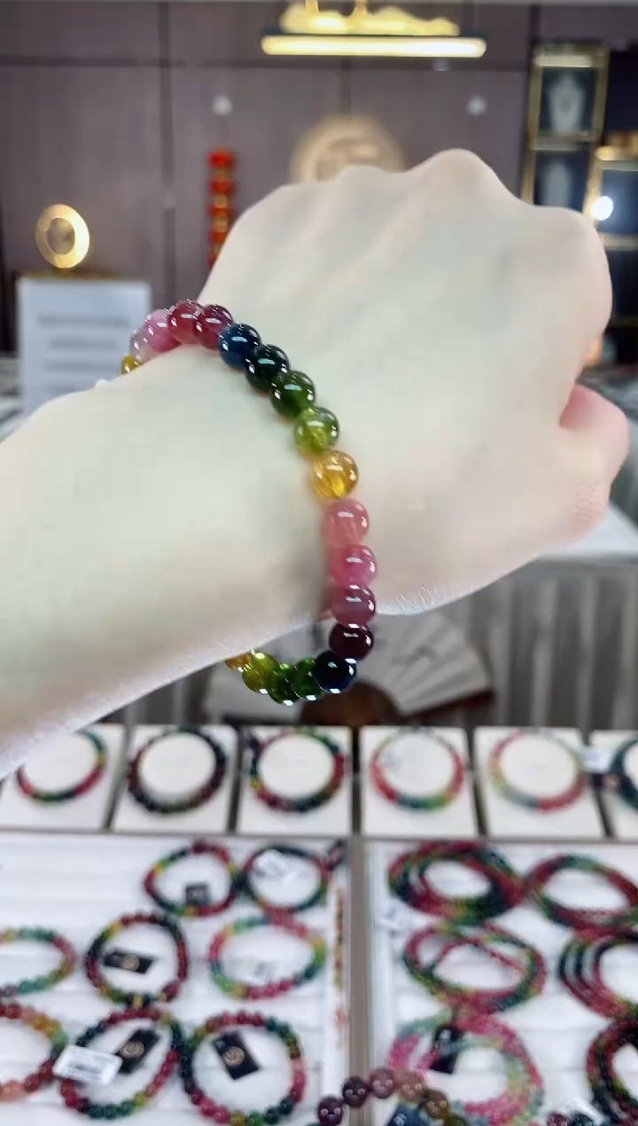 单圈手串6mm+未镶嵌碧玺dan多样性发货一条