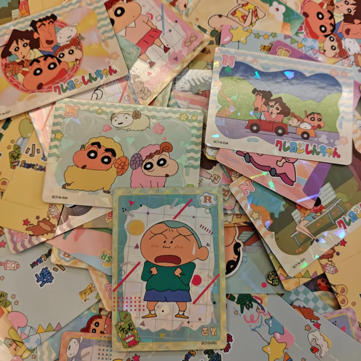 蜡笔小新周边动漫节日礼物1-50卡片蜡笔小新卡