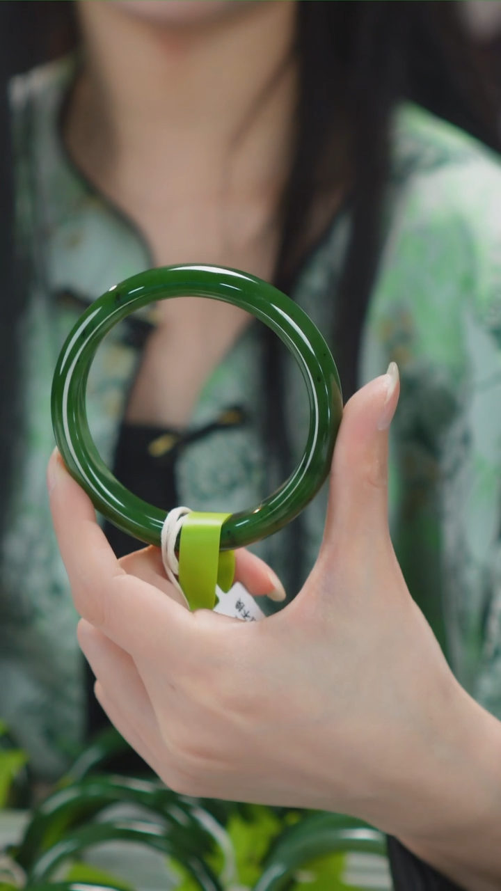 【闪购商品】和田玉手镯未镶嵌240【柚子来啦】和田玉拍一发一58