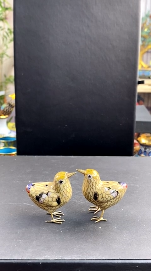 【闪购商品】非遗技艺 景泰蓝小鸡一对