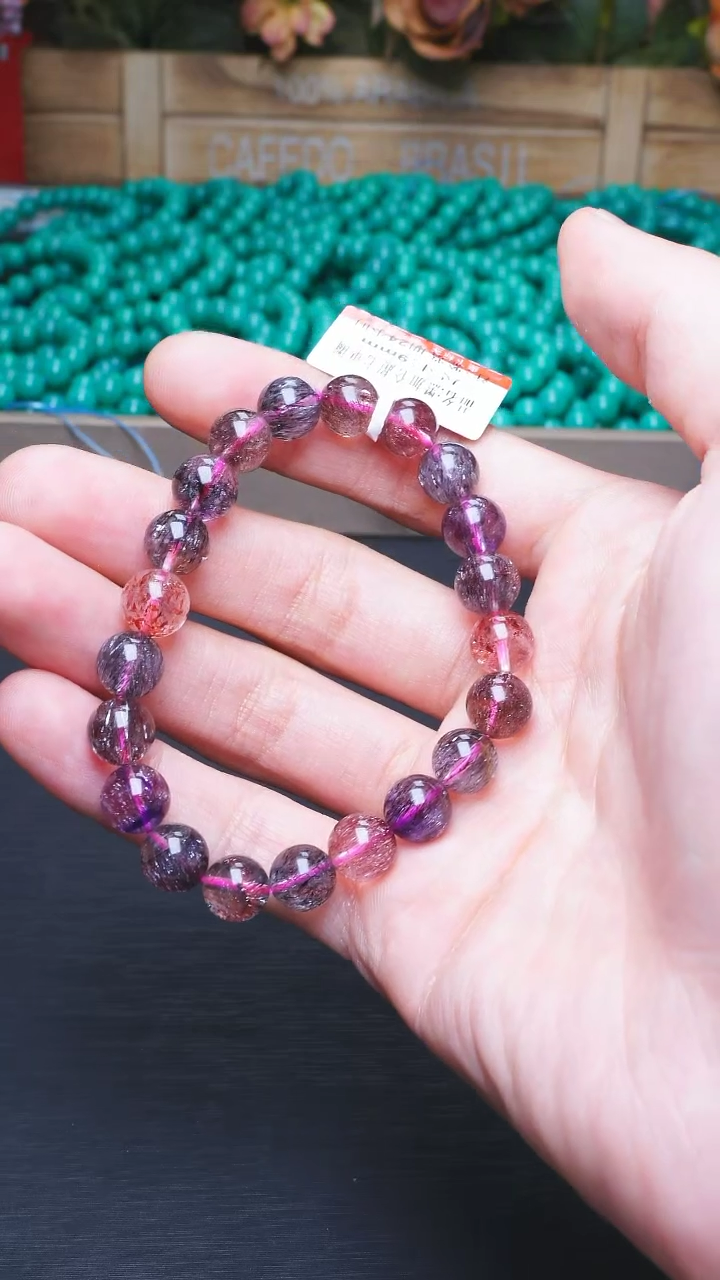 【闪购商品】水晶L017黑加仑超七单圈9mm未镶嵌多样性发其一