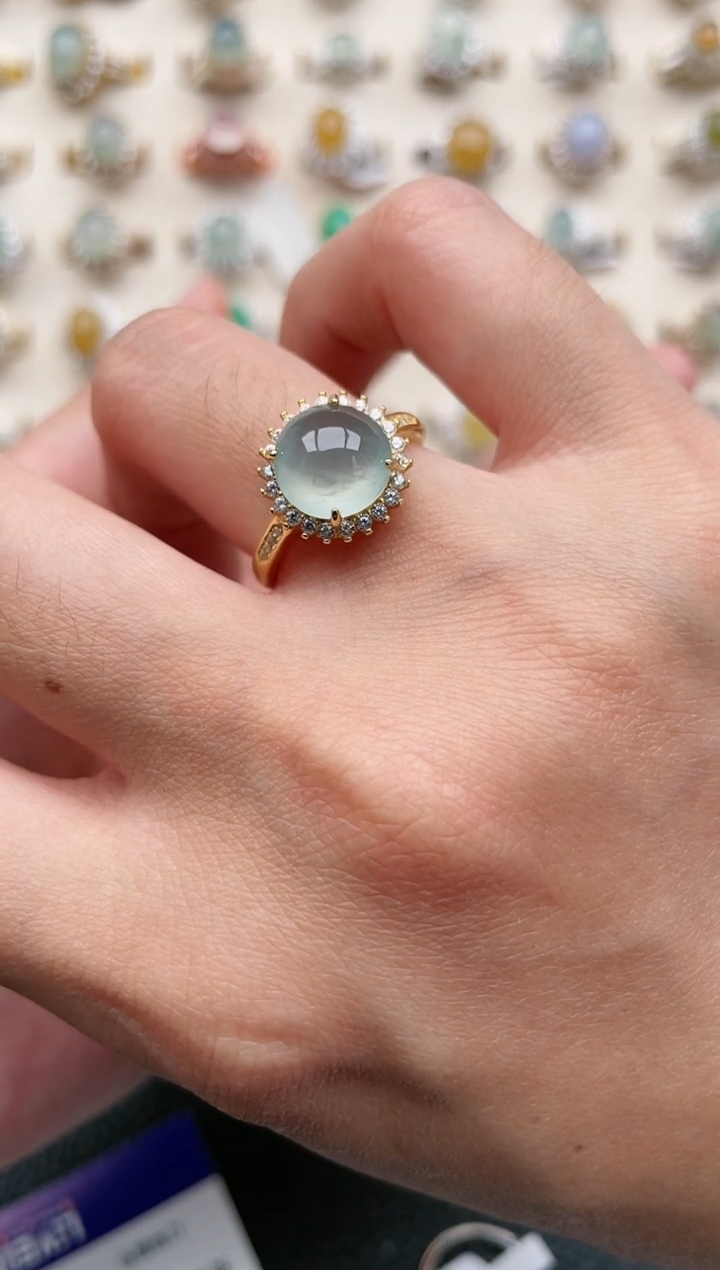 【闪购商品】翡翠戒指银S925镶嵌1111