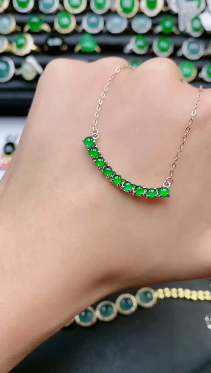 翡翠戒指银S925镶嵌111111