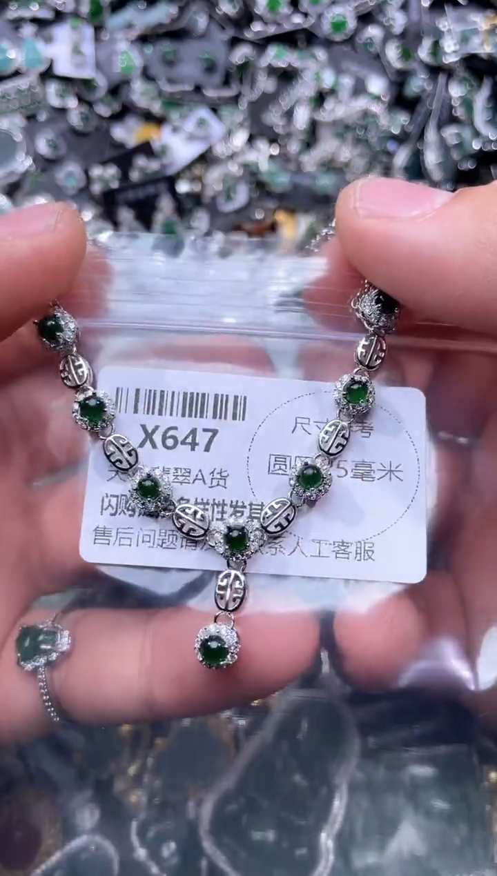 【闪购商品】翡翠颈饰未镶嵌X647项链