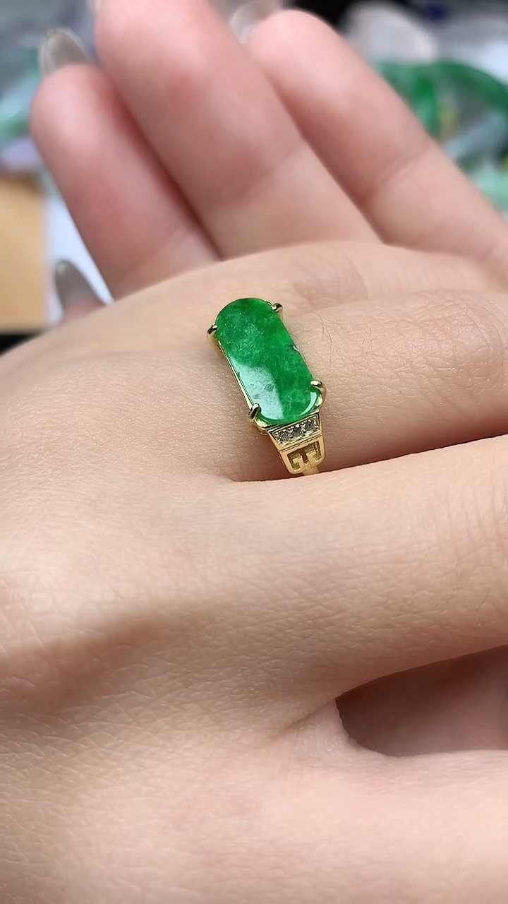 【闪购商品】翡翠戒指银S925镶嵌戒指