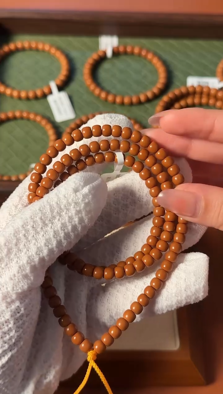 手串橄榄核【168】5.6mm老挝核尖老型108