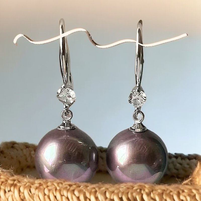 非金属耳饰 炫彩紫色瑞丽风女原创设计耳环时尚经典高贵耳勾强光