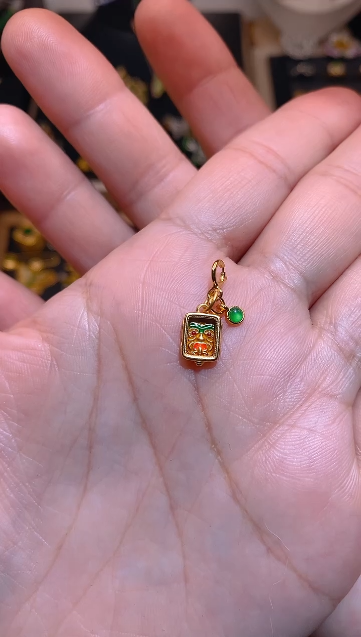 【闪购商品】翡翠耳饰银S925镶嵌扎基拉姆