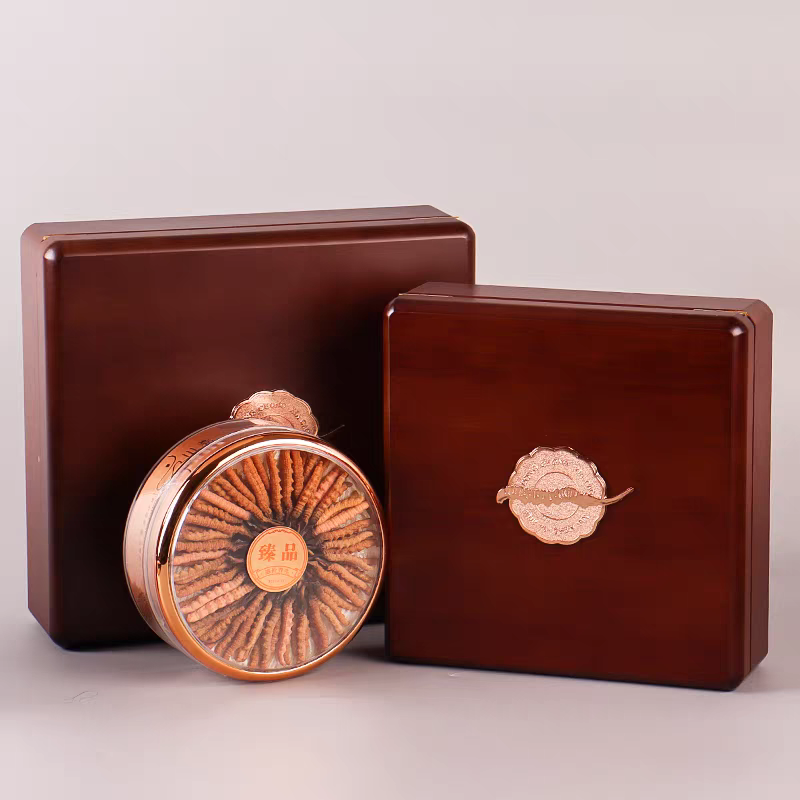 《直播福利》虫草礼品盒冬虫夏草盒木质包装盒5/1克10/50/100根20克