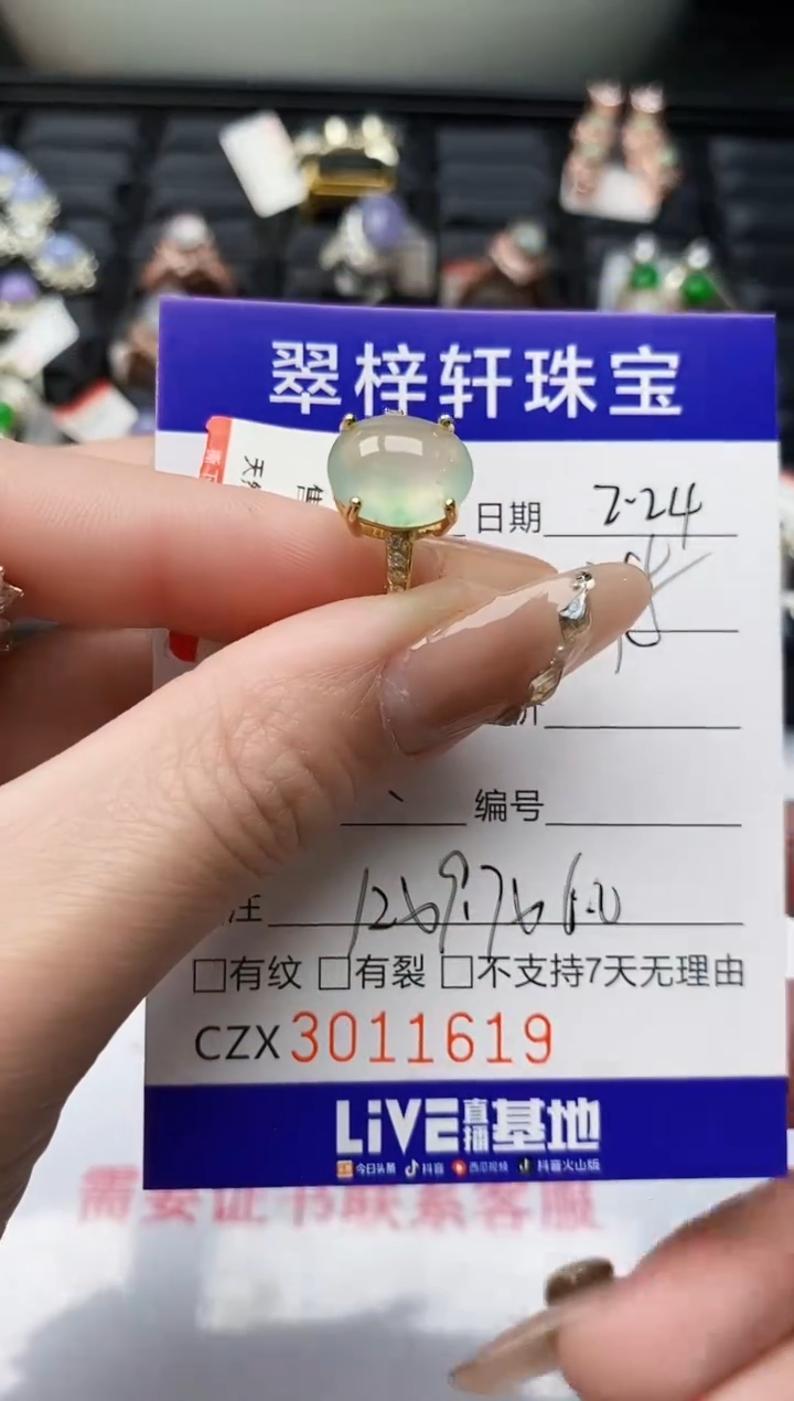 【闪购商品】翡翠戒指银S925镶嵌/1619