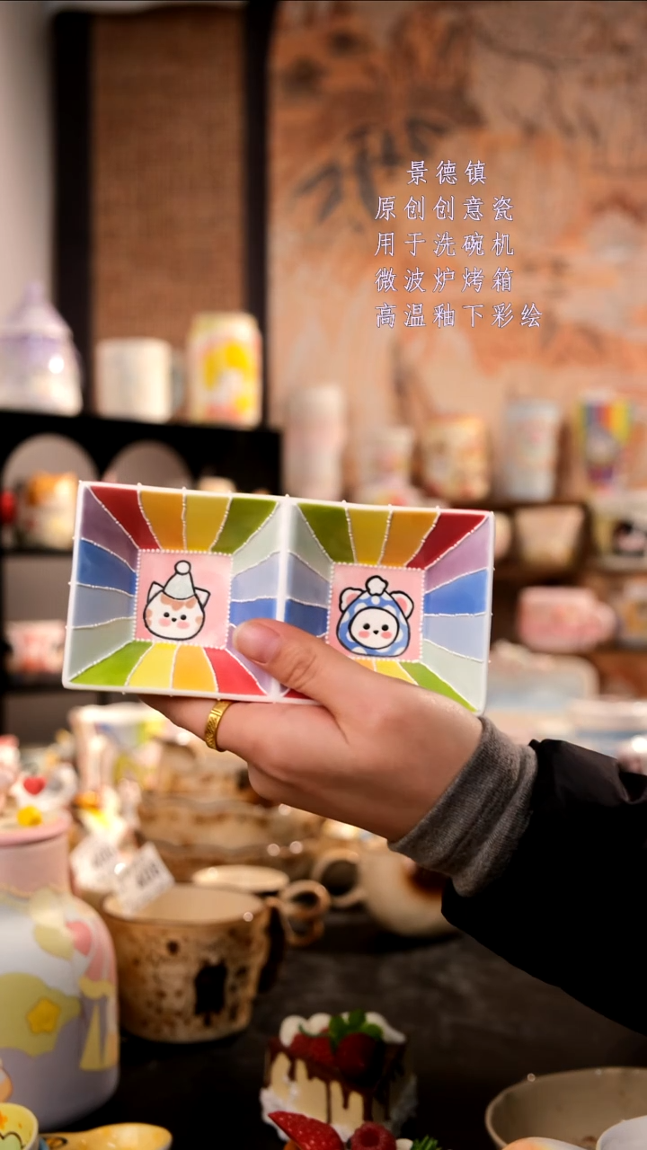 摆件陶旺的可以陶瓷手工手绘设计师款