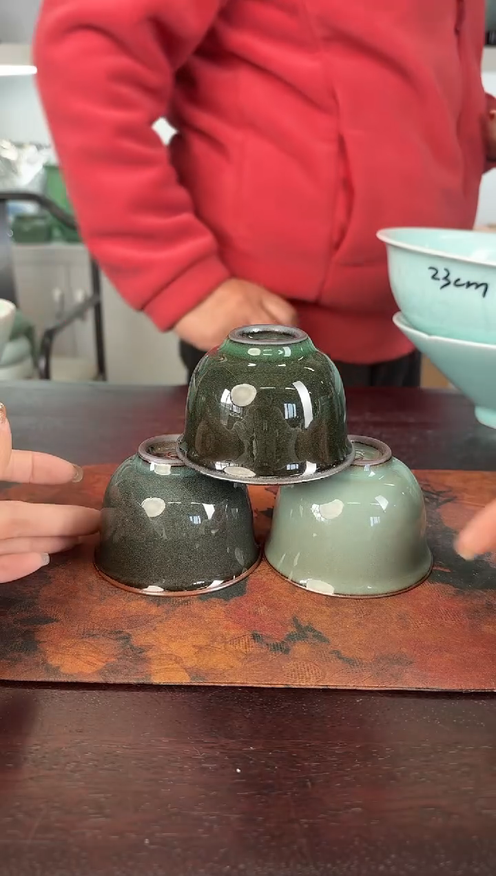 云间青瓷 小米茶器  三个一组