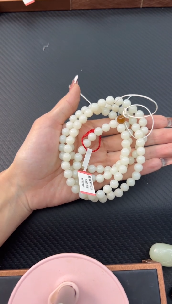 【闪购商品】和田玉项链未镶嵌且末微色差米达卡8长链