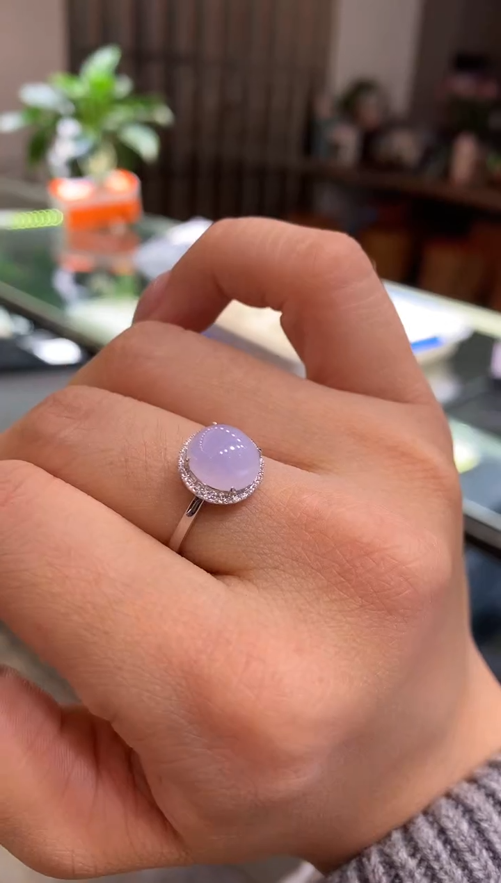 【闪购商品】翡翠吊坠(不含链)18K金镶嵌戒指