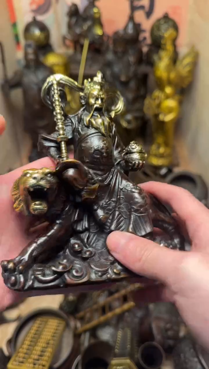 精品专属链接---【铜鎏金工艺骑虎赵公明】