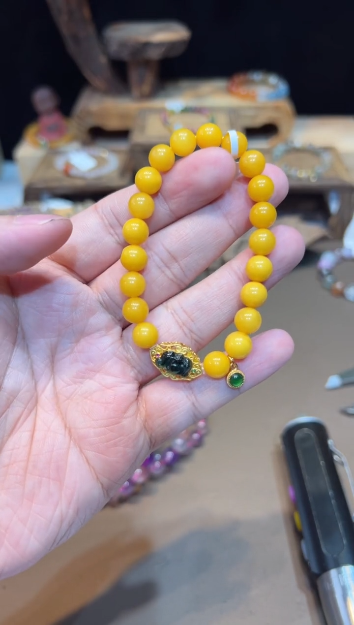 未镶嵌琥珀手链手饰@@0168