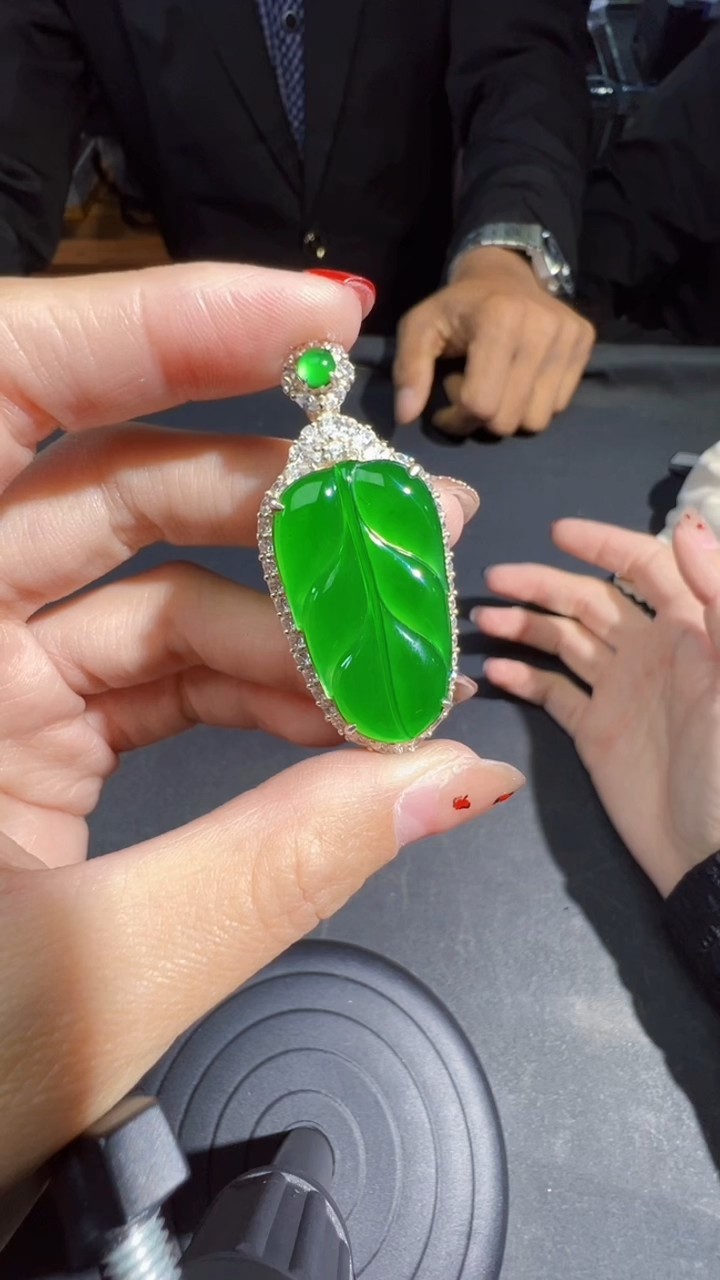 【闪购商品】定制翡翠未镶嵌叶子1