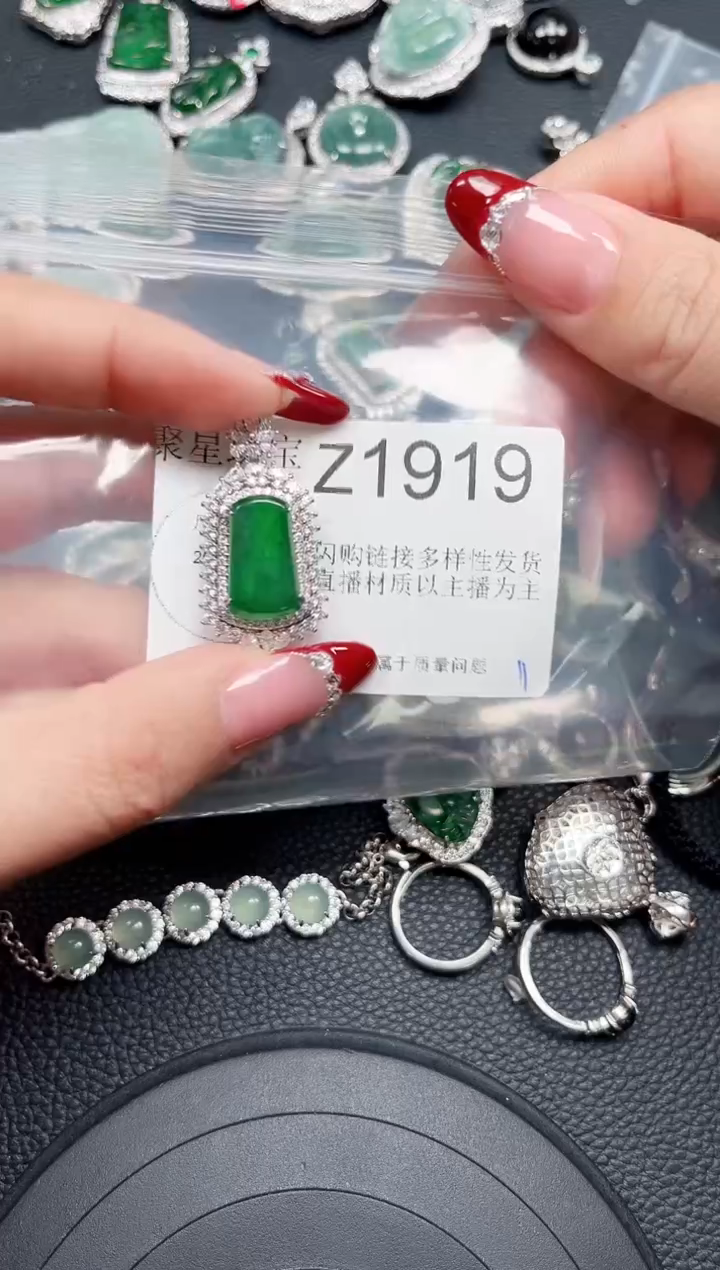 【闪购商品】翡翠颈饰未镶嵌赠皮绳1919