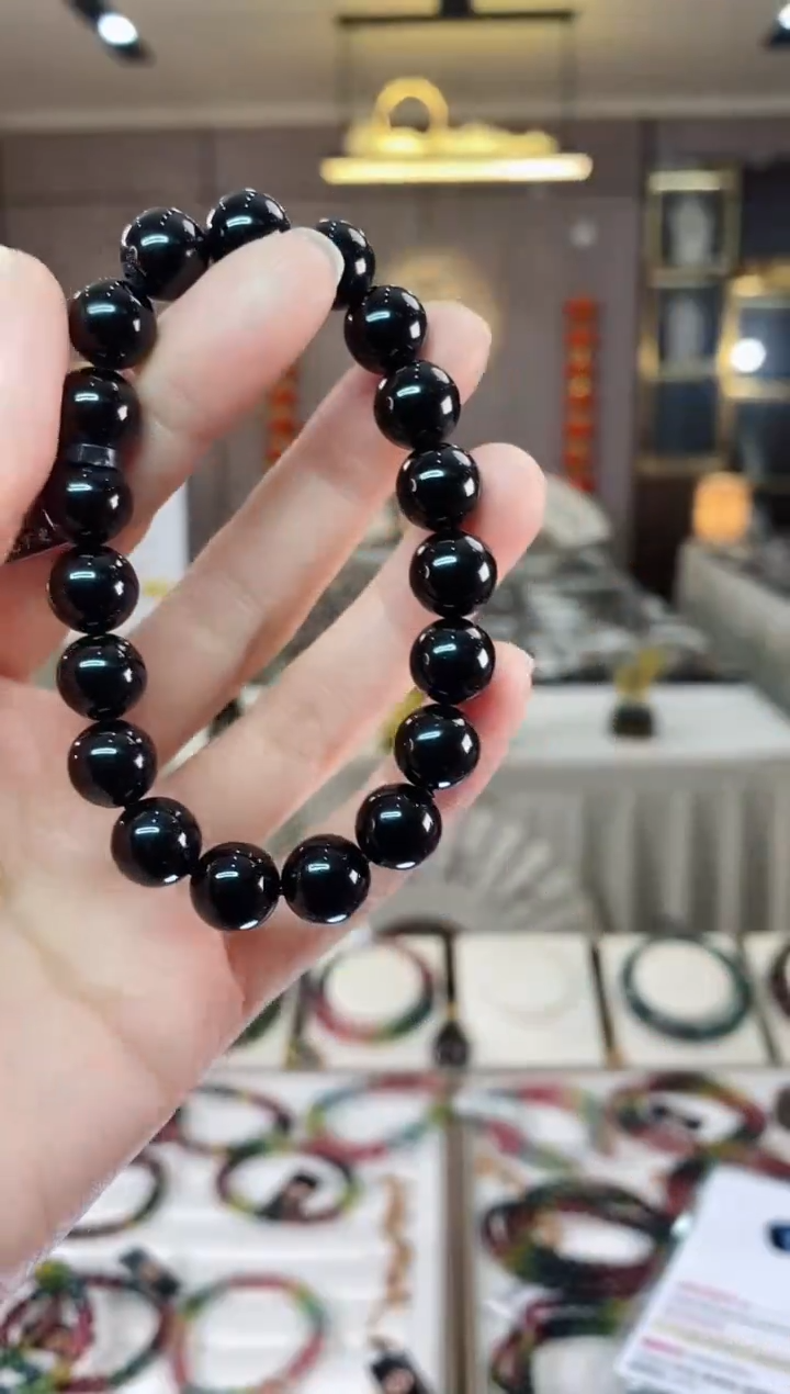 【闪购商品】碧玺单圈手串10mm+未镶嵌一物一证dan
